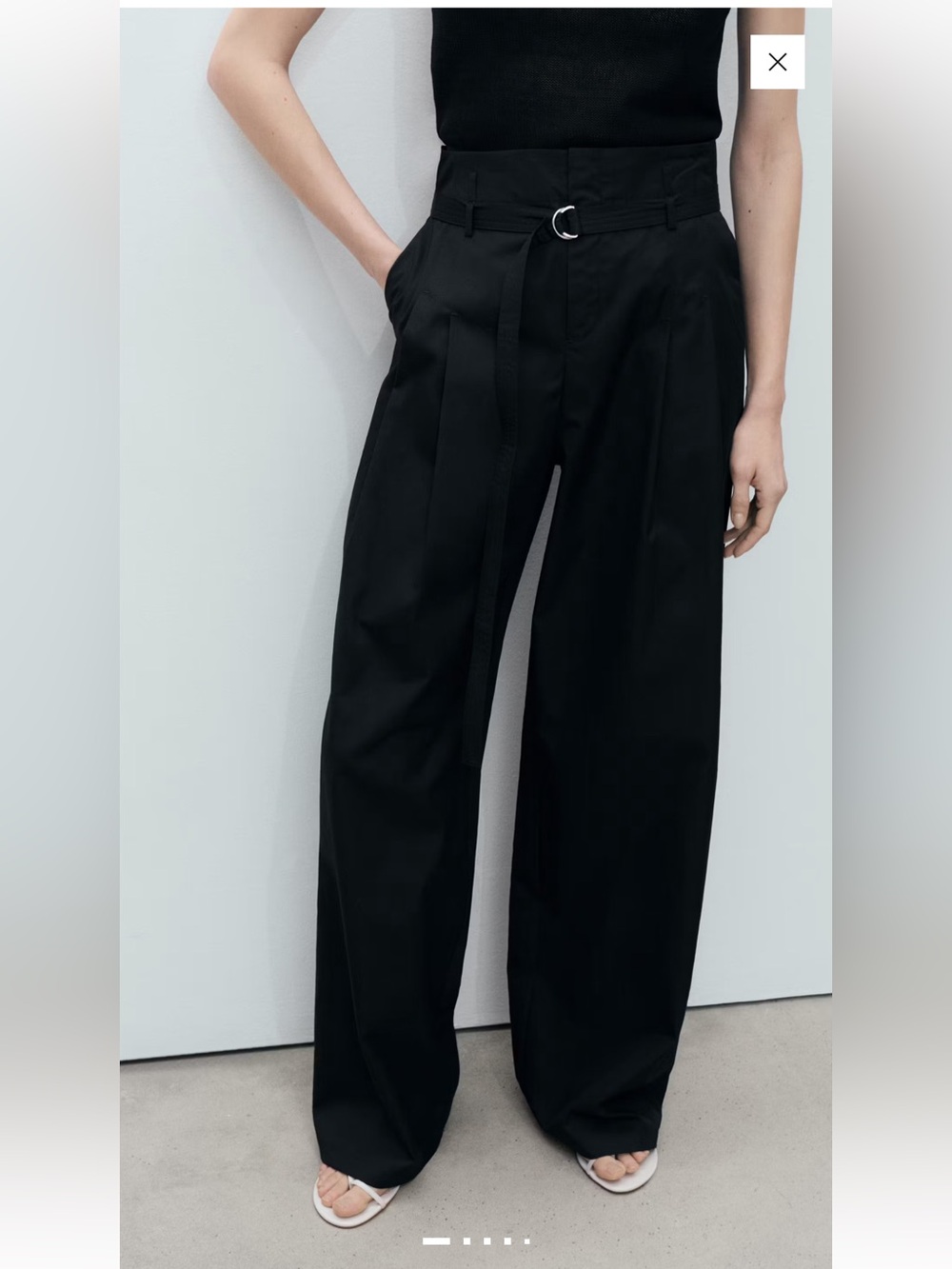 NWT MANGO WIDE LEG TROUSERS WITH BELT